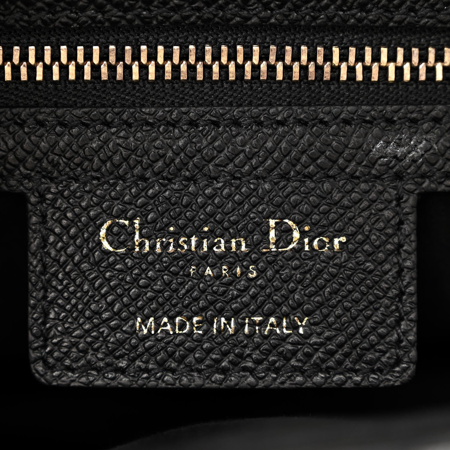 Christian Dior Grained Calfskin Saddle Bag Black 6 of 10