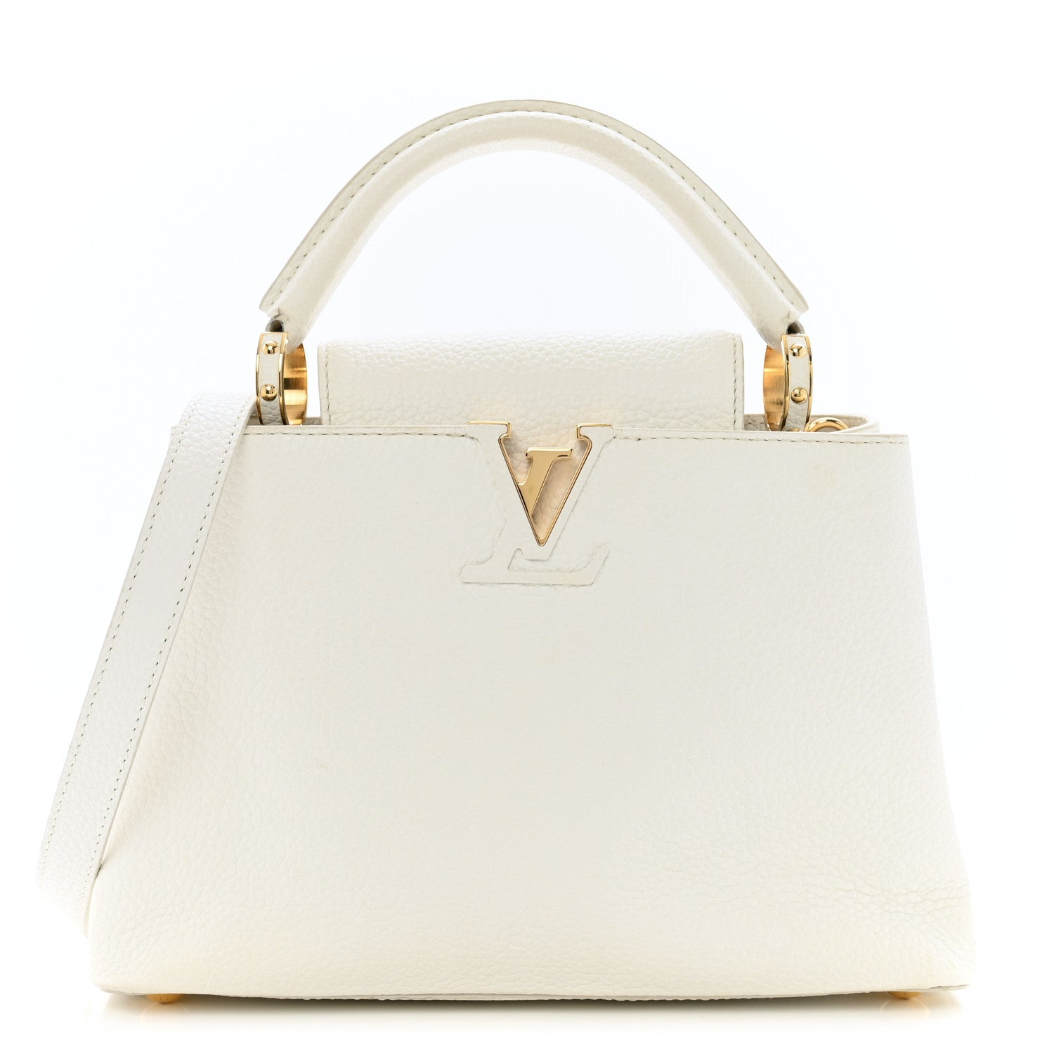 Louis Vuitton Taurillon Capucines BB Blanc Casse 1 of 14