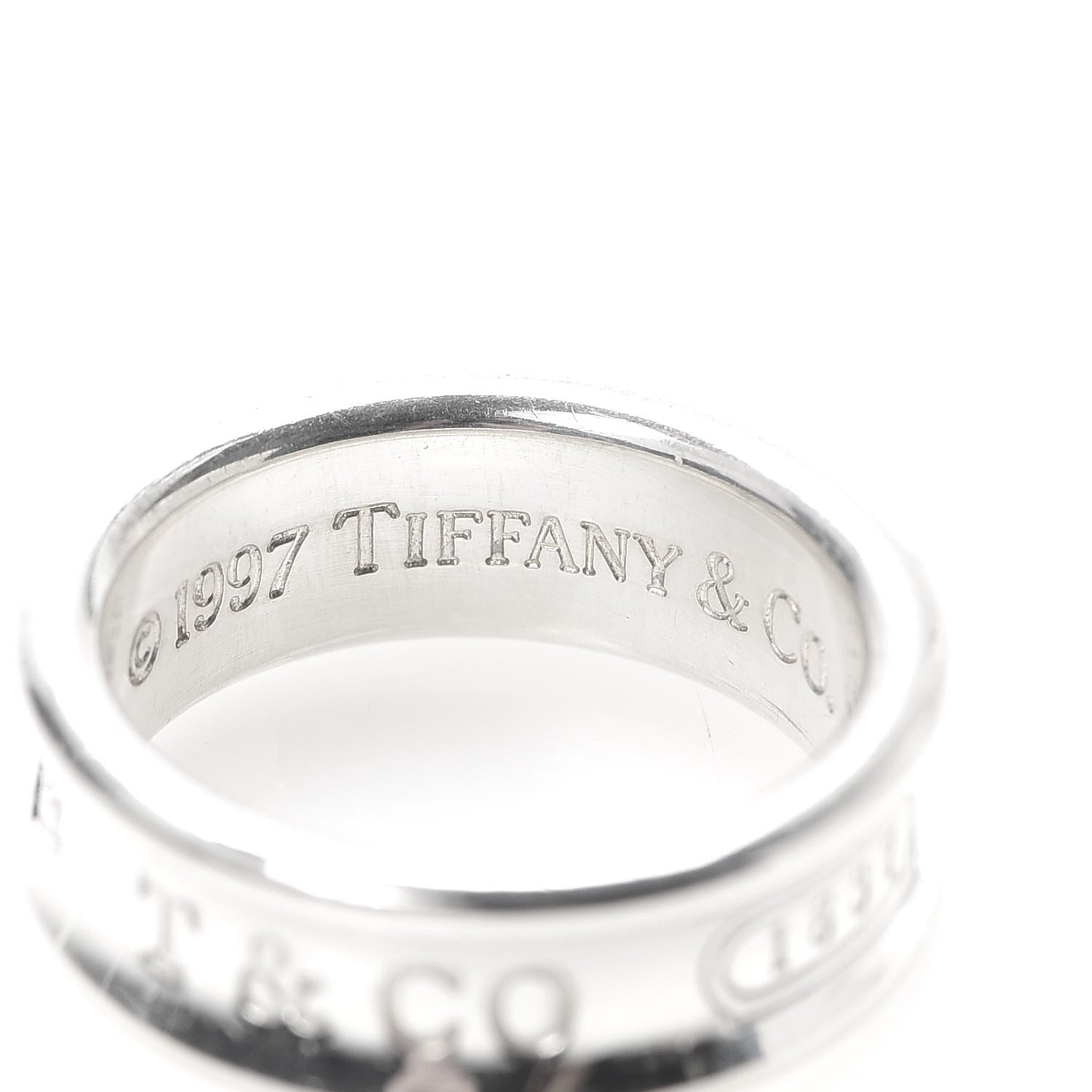 Tiffany Sterling Silver 1837 Band Ring 53 6.5 4 of 4