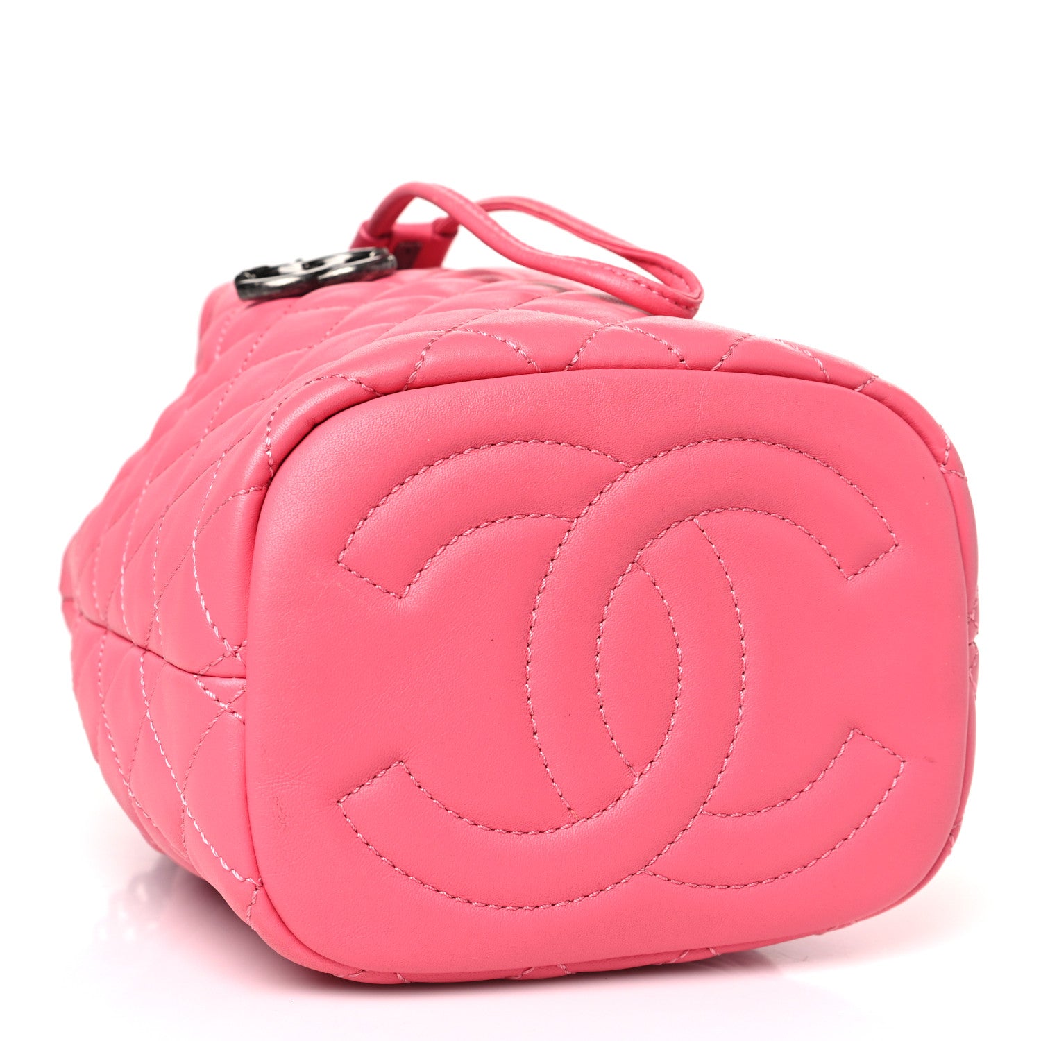 Chanel Lambskin Quilted CC Chain Bucket Bag Pink 3 of 10