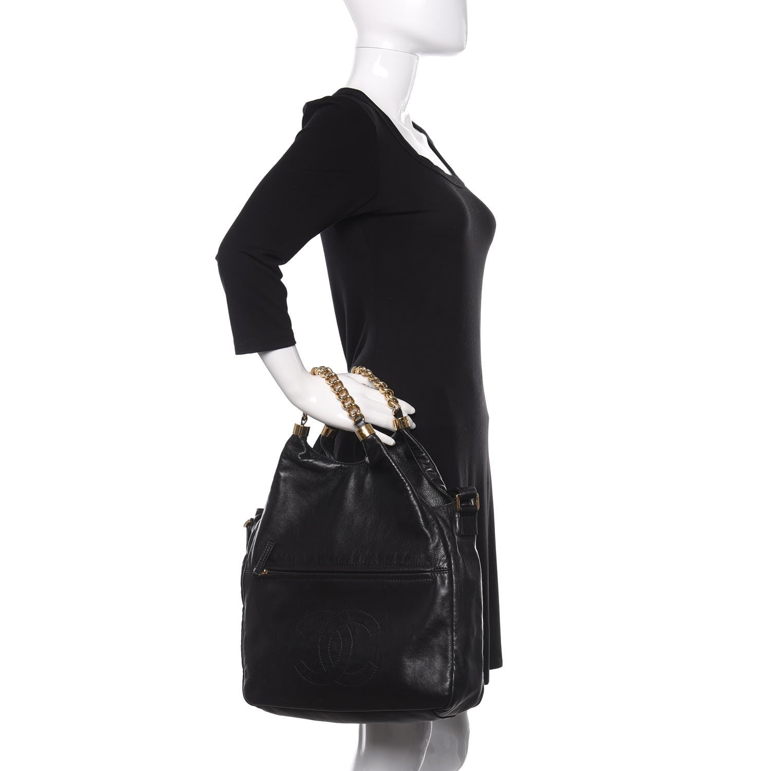 Chanel Calfskin Medium Rodeo Drive Tote Black 3 of 13