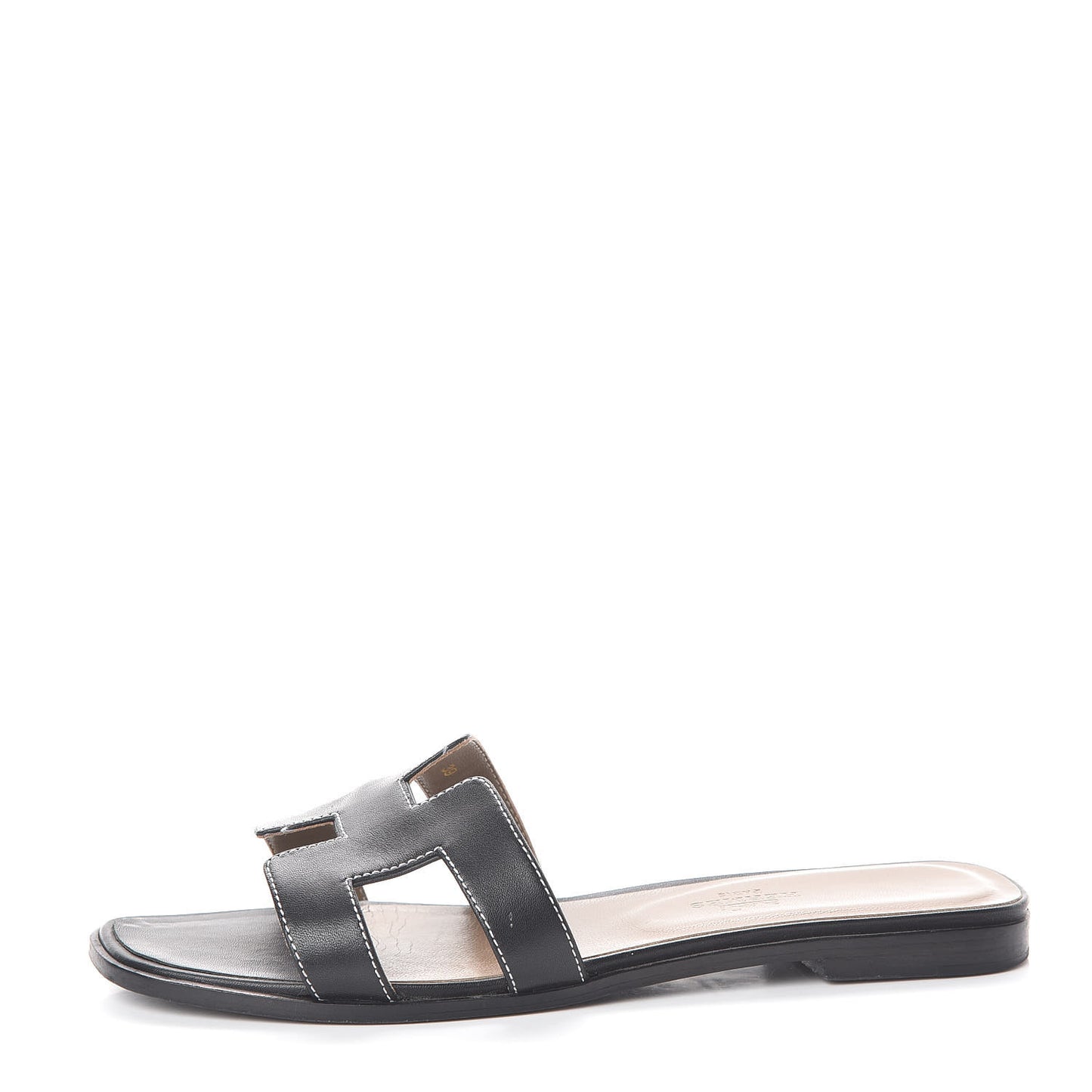 Box Calfskin Oran Sandals 39 Black