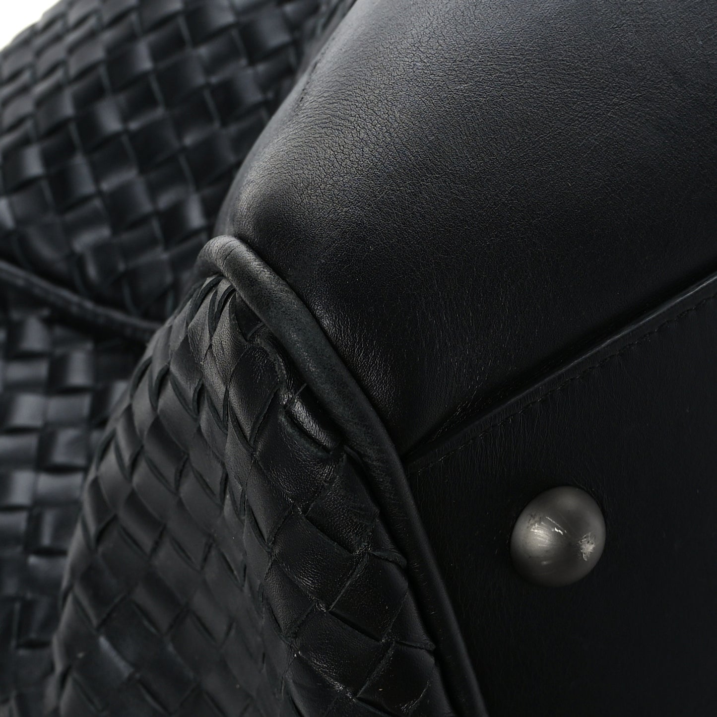 Nappa Intrecciato VN Large Duffel Black