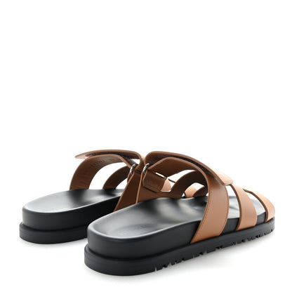 Hermes Calfskin Womens Chypre Sandals 36 Naturel 5 of 10