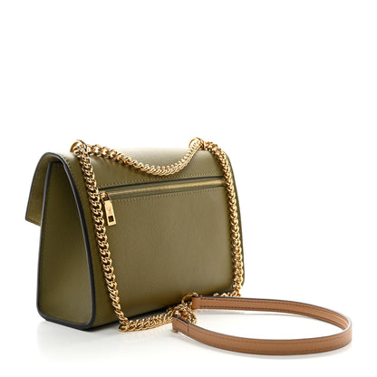 Louis Vuitton Soft Calfskin Mylockme Chain Bag BB Smokey Brown Green 3 of 10