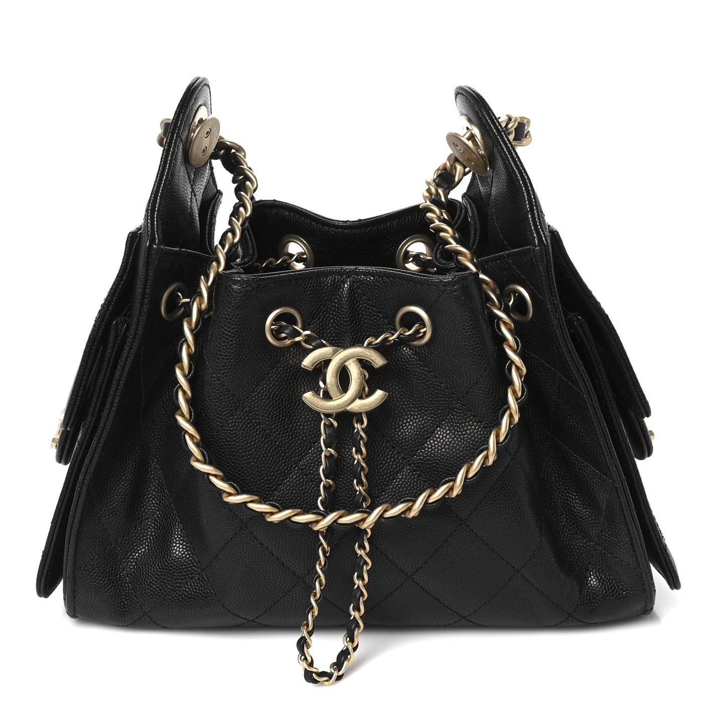 Caviar Quilted Mini Chanel 25 Handbag Black