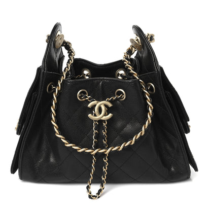 Chanel Caviar Quilted Mini Chanel 25 Handbag Black 6 of 28