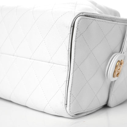 Chanel Caviar Quilted Small Chanel 25 Handbag White 10 of 10
