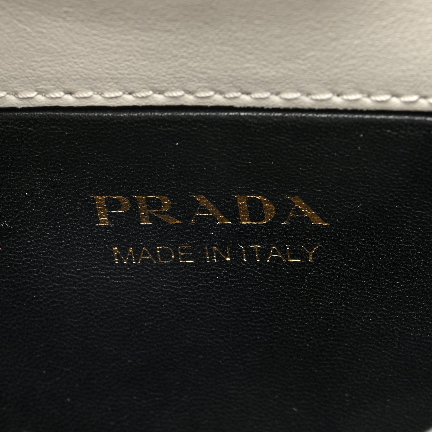 Prada Box Calfskin Shoulder Bag White Black 6 of 9