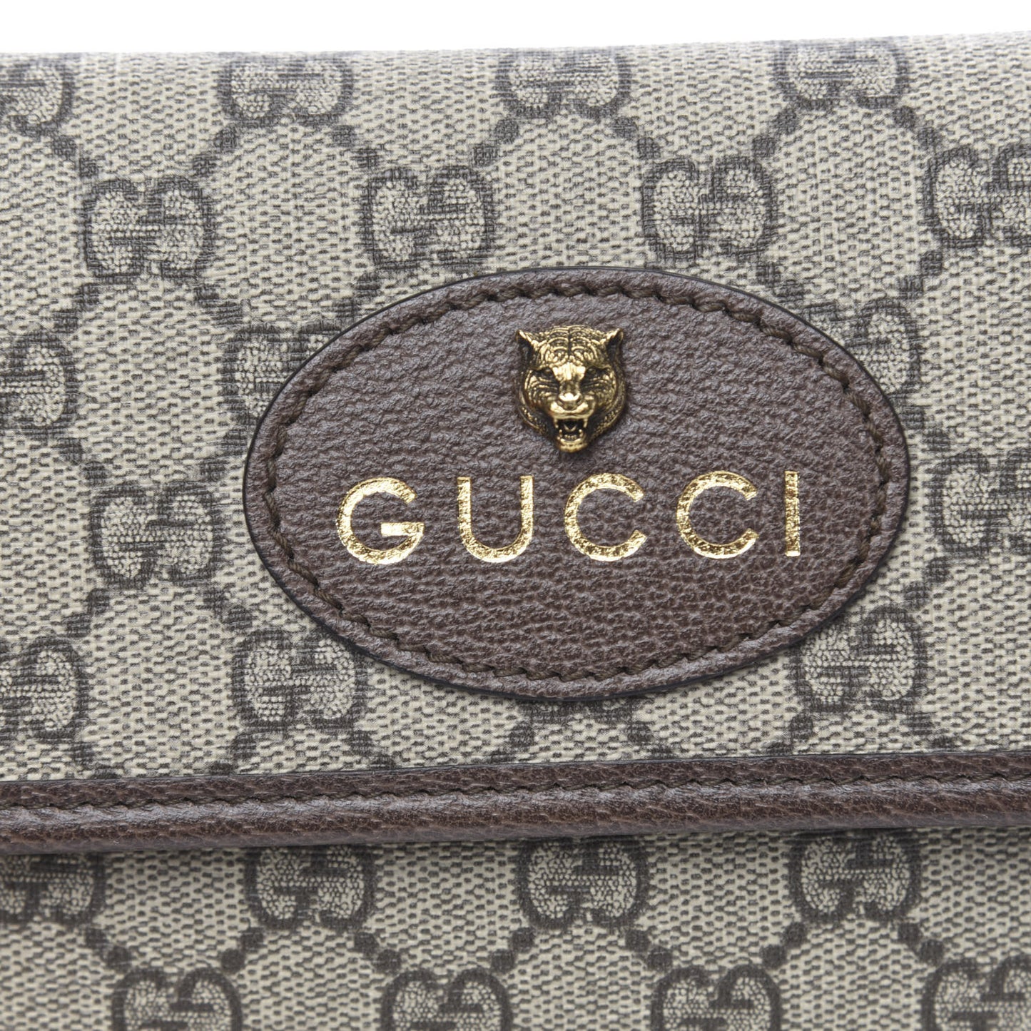 GG Supreme Monogram Neo Vintage Web Belt Bag Brown