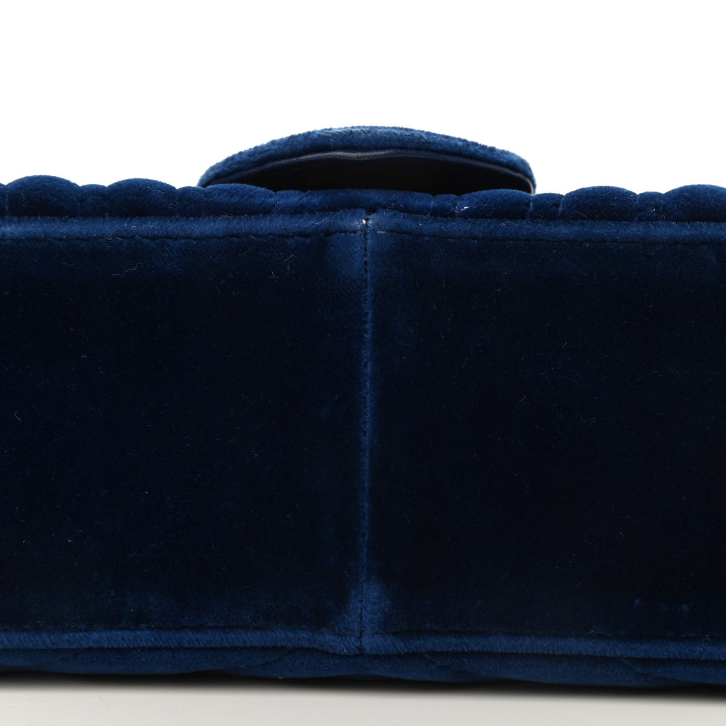 Velvet Matelasse Medium GG Marmont Shoulder Bag Cobalt Blue