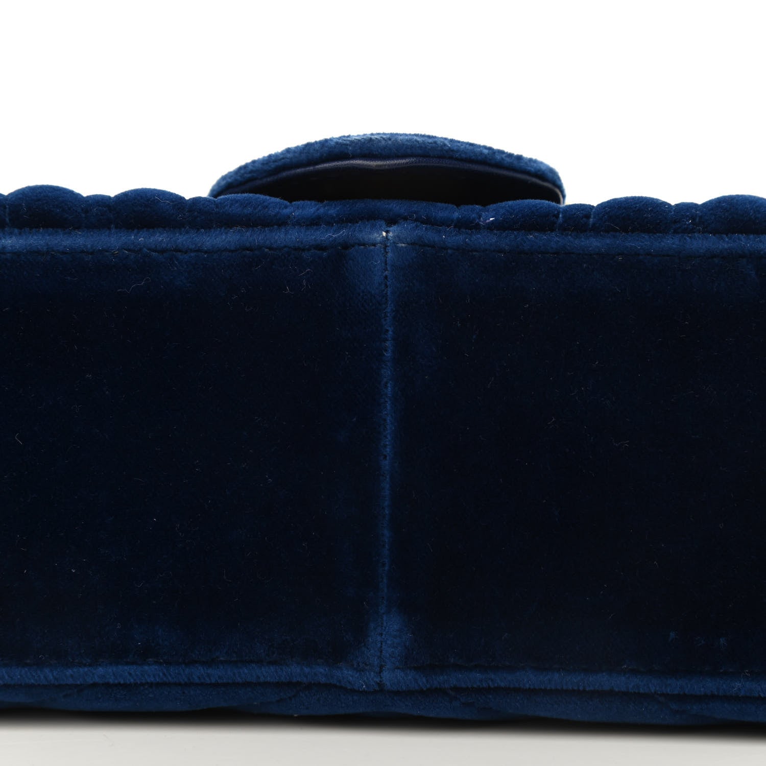 Gucci Velvet Matelasse Medium GG Marmont Shoulder Bag Cobalt Blue 9 of 11