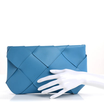 Bottega Veneta Nappa Maxi Blown Up Intrecciato Pouch Clutch Swimming Pool 2 of 11
