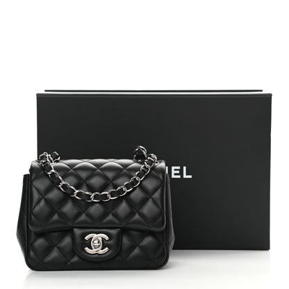 Chanel Lambskin Quilted Mini Square Flap Black 14 of 14