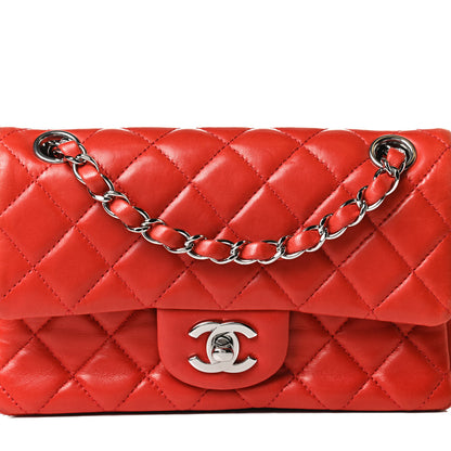Chanel Lambskin Quilted Mini Rectangular Flap Red 8 of 16
