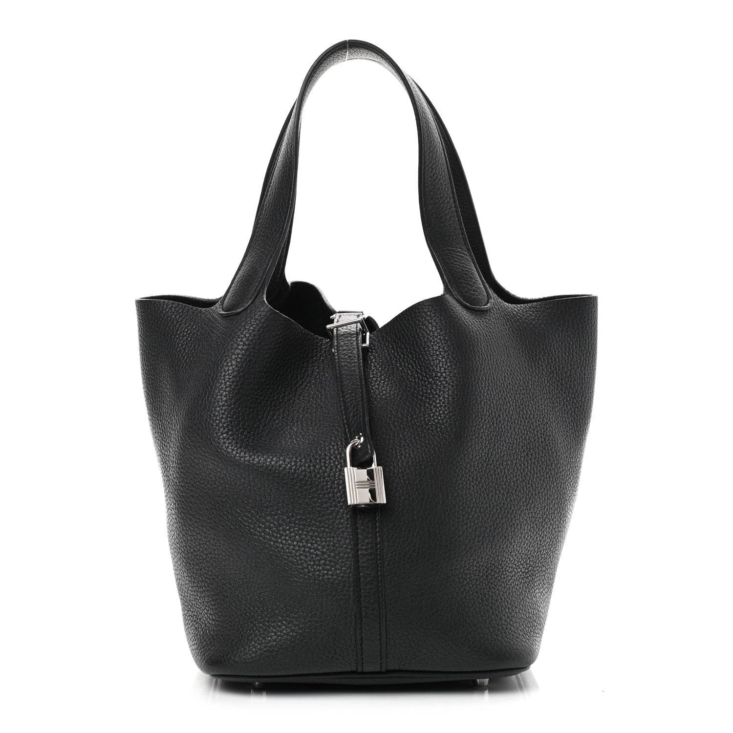 Hermes Taurillon Clemence Picotin Lock 22 MM Black 1 of 9