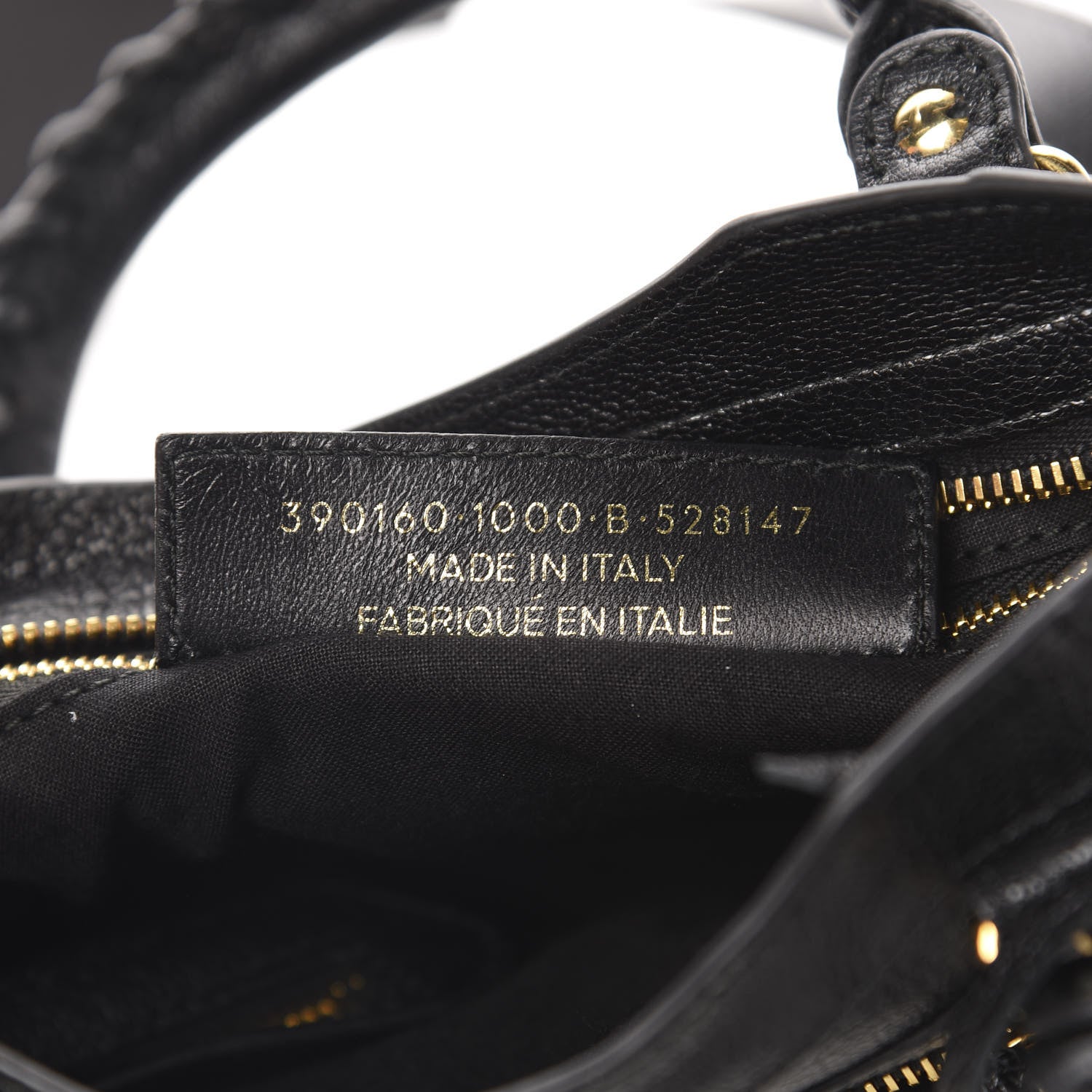 Balenciaga Chevre Gold Metallic Edge Hardware Mini City Black 8 of 11