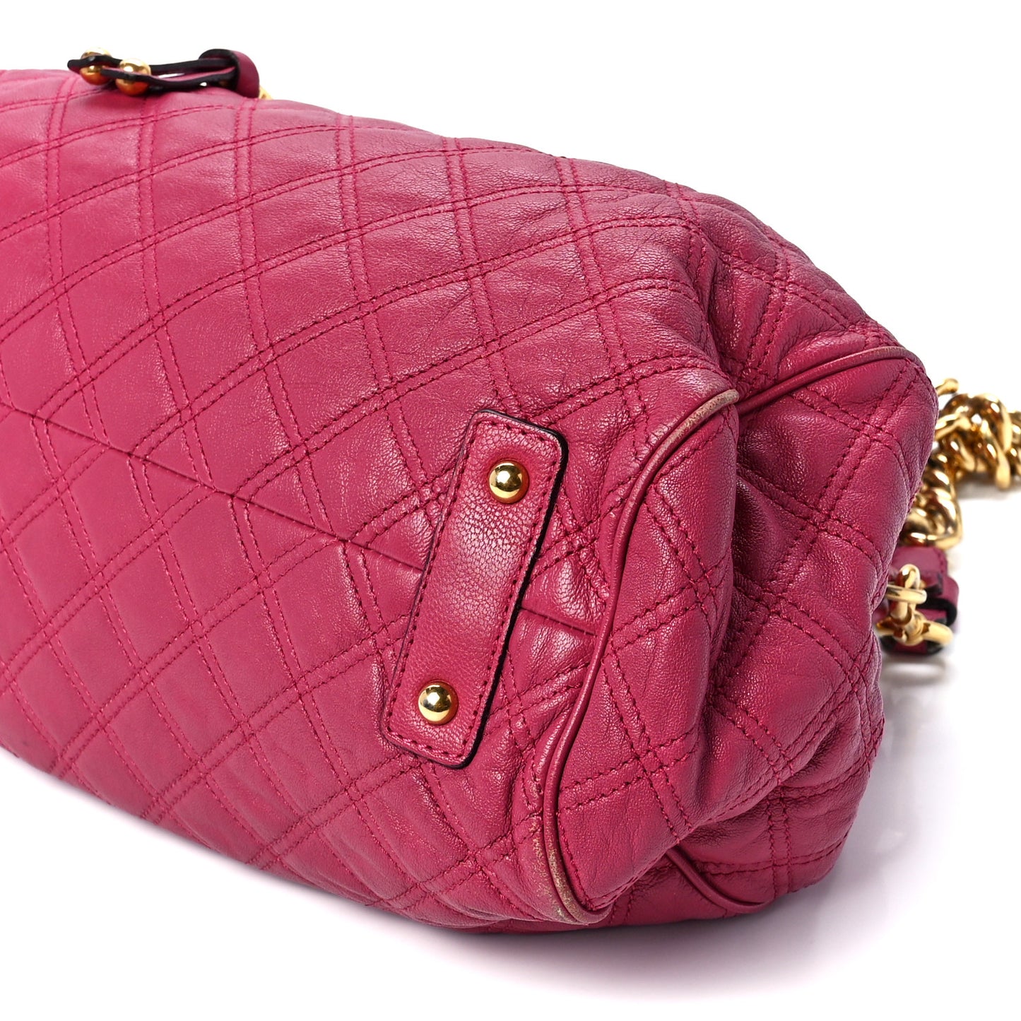Calfskin Quilted Leather Stam Bag Pink