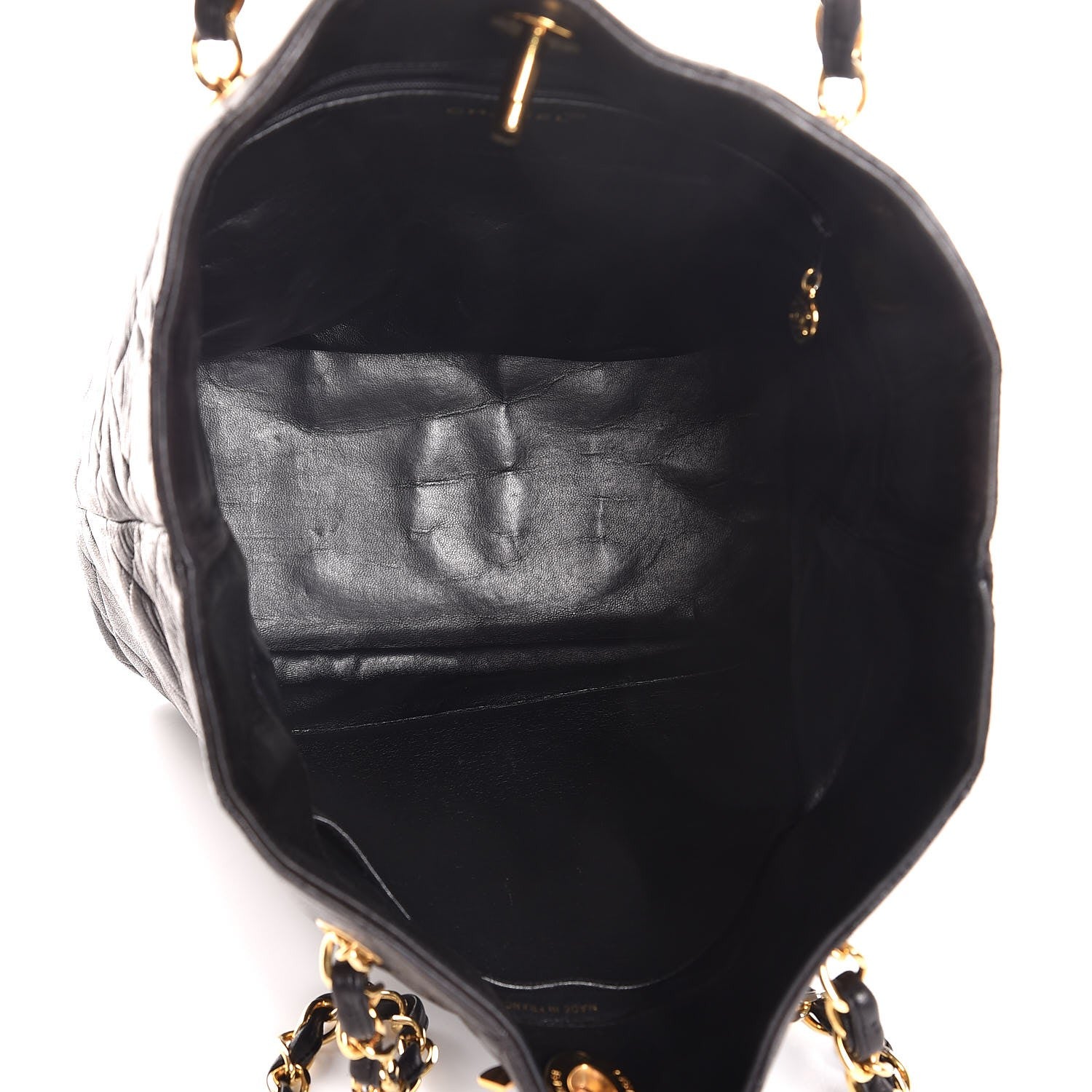 Chanel Lambskin Quilted Tote Black 5 of 8