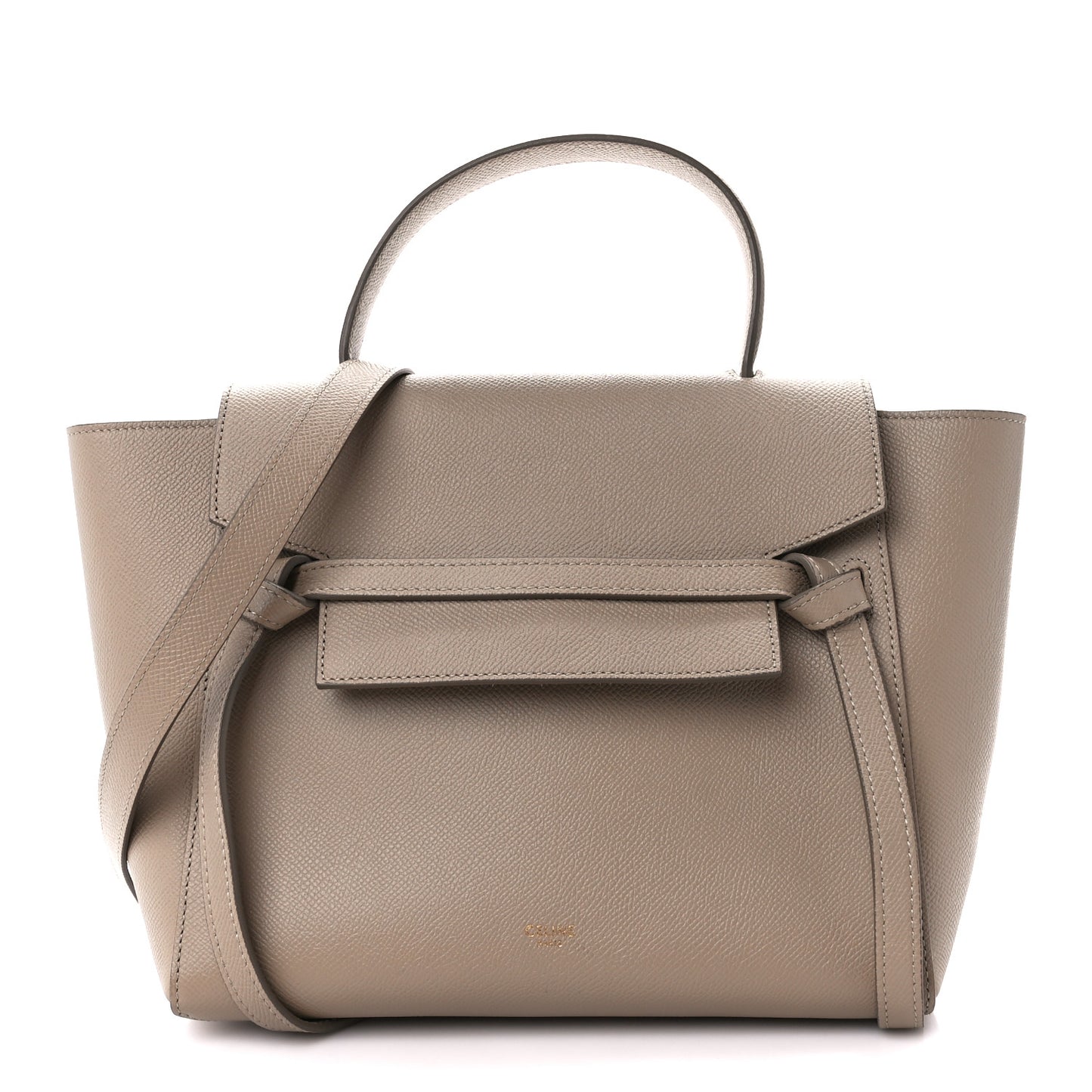 Grained Calfskin Micro Belt Bag Light Taupe