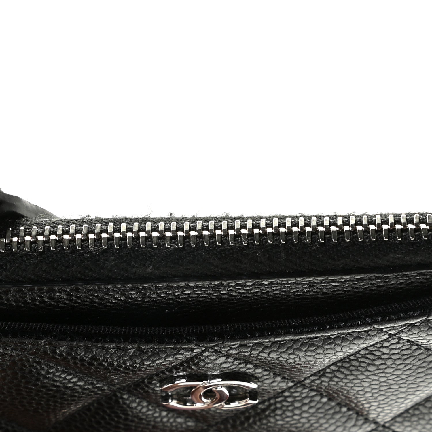 Chanel Caviar Quilted CC Zip Card Holder Black 17 of 22