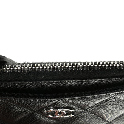 Chanel Caviar Quilted CC Zip Card Holder Black 17 of 22