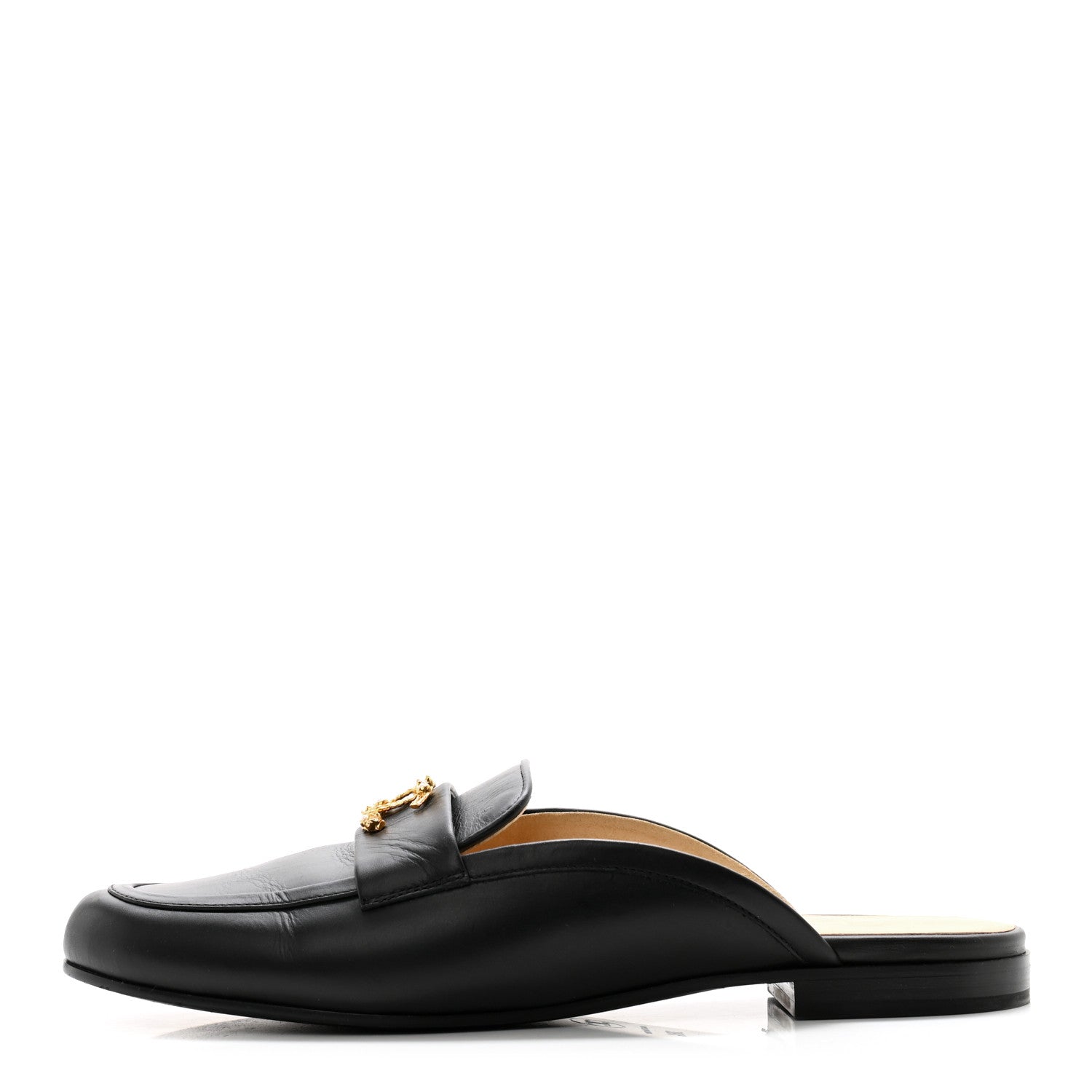 Chanel Lambskin CC Mules 38.5 Black 1 of 10