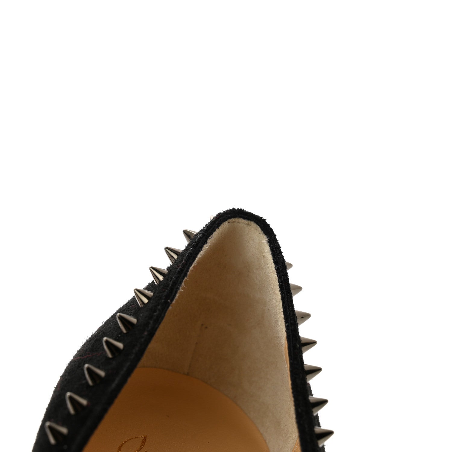 Christian Louboutin Veau Velours Anjalina 100 Pumps 36.5 Black Gun 9 of 10