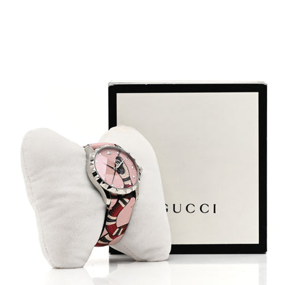 Gucci Stainless Steel Calfskin 38mm Le Marche Des Merveilles Snake Quartz Watch Pink 5 of 5