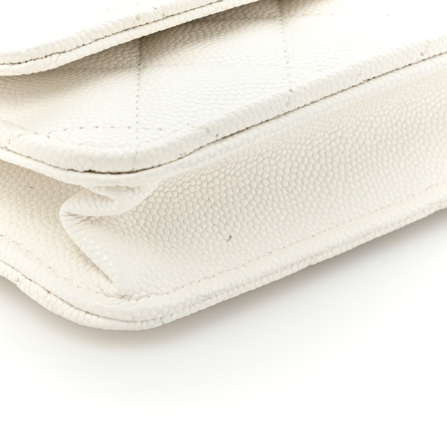 Chanel Caviar Quilted Enamel Coco Casino Wallet On Chain WOC White 11 of 17