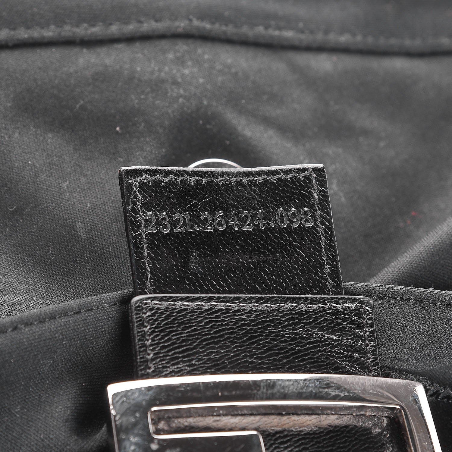 Fendi Satin Baguette Black 6 of 7