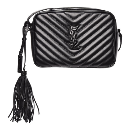 Saint Laurent Calfskin Matelasse Monogram Lou Camera Bag Black 1 of 10
