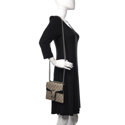 Gucci GG Supreme Monogram Mini Dionysus Shoulder Bag Black 2 of 11