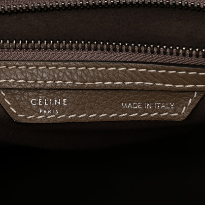 Celine Drummed Calfskin Micro Luggage Souris 6 of 9