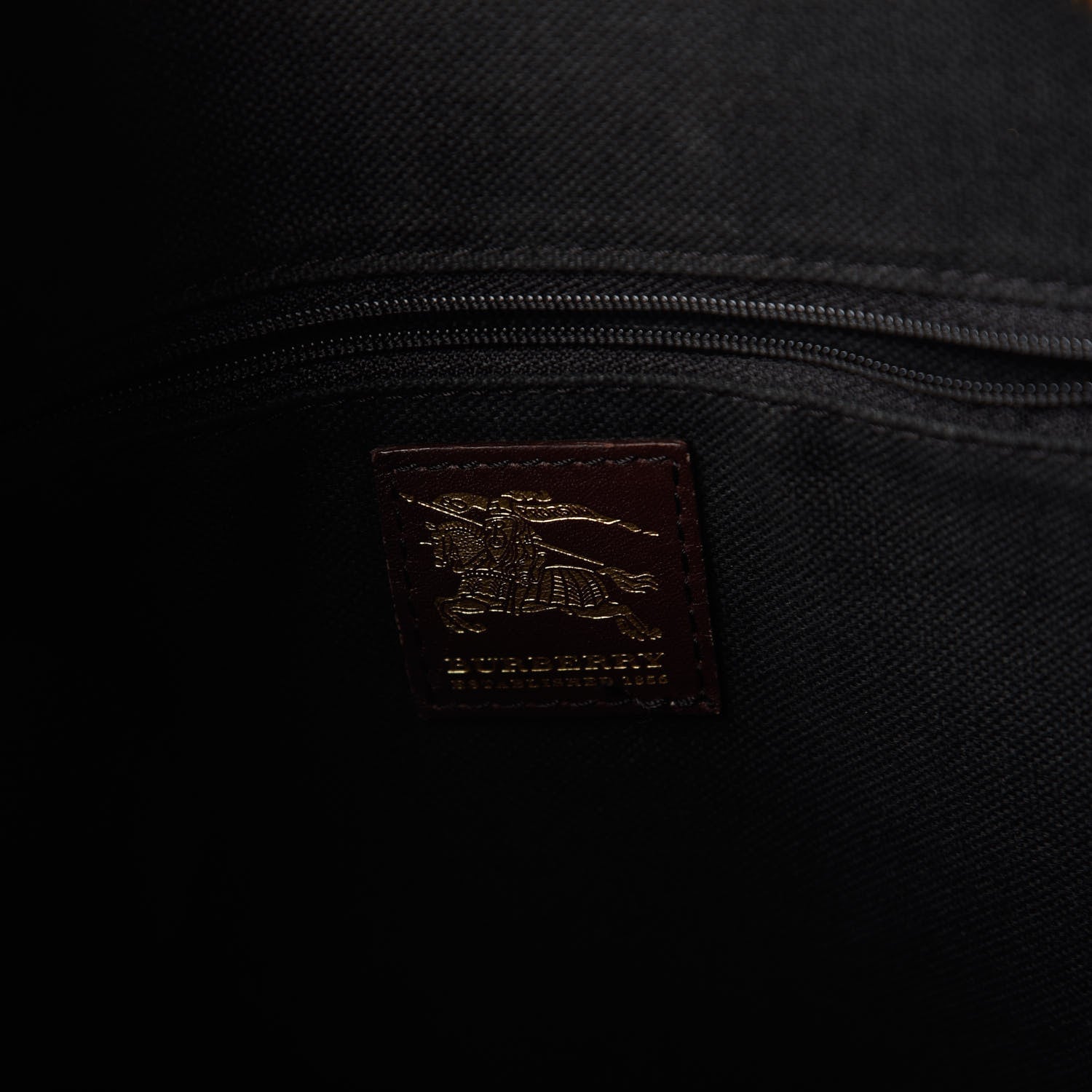Burberry Haymarket Check Hobo Chocolate 8 of 12