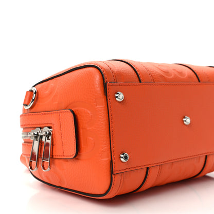 Gucci Piuma Calfskin Jumbo GG Embossed Mini Duffle Bag Good Orange 8 of 9