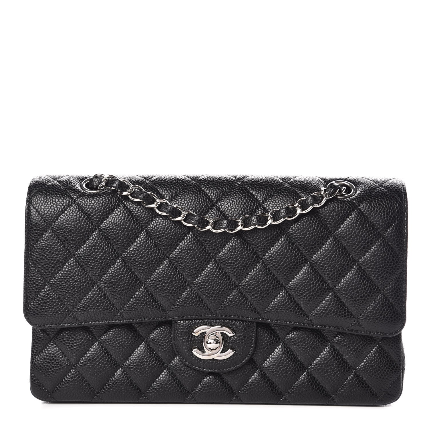 Chanel Caviar Quilted Medium Double Flap Black 1 of 9