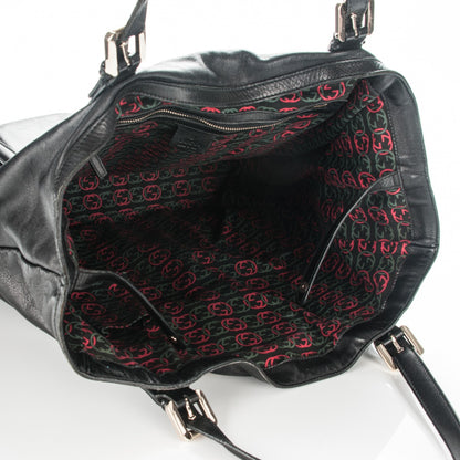 Gucci Calfskin Large Britt Shoulder Bag Black 5 of 9