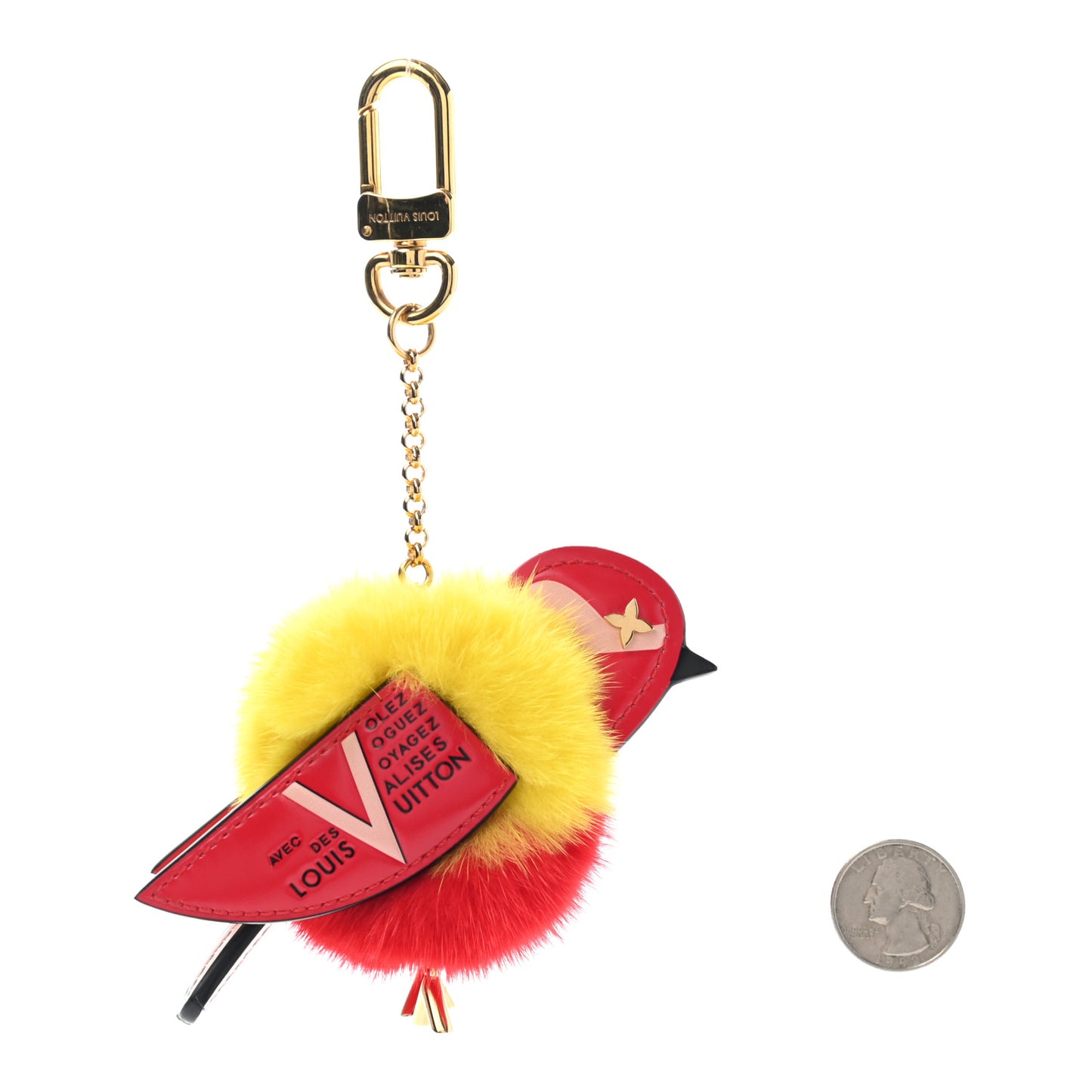 Traveling Bird Bag Charm Red