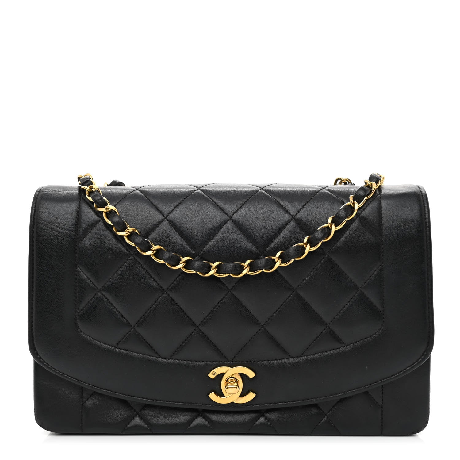 Chanel Lambskin Quilted Medium Single Flap Black 1 of 16