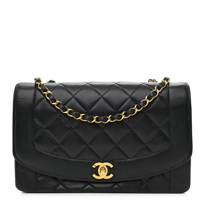 Chanel Lambskin Quilted Medium Single Flap Black 1 of 16