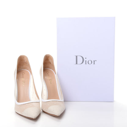 Christian Dior Mesh Plumetis Tulle D-Moi Pumps 39.5 White 10 of 10