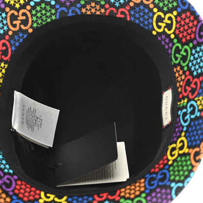 Gucci GG Supreme Monogram Psychedelic Fedora Hat S Multicolor 7 of 9