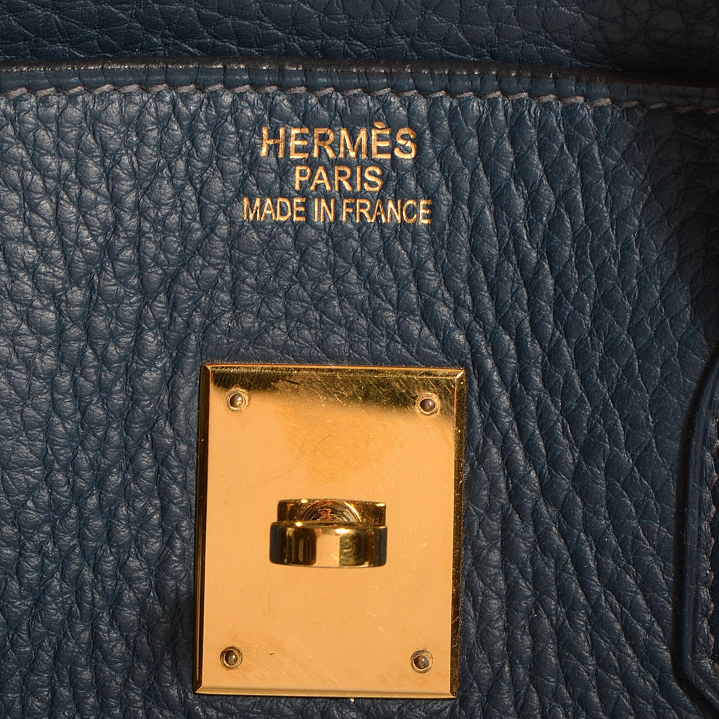 Taurillon Clemence Birkin 35 Bleu Thalassa