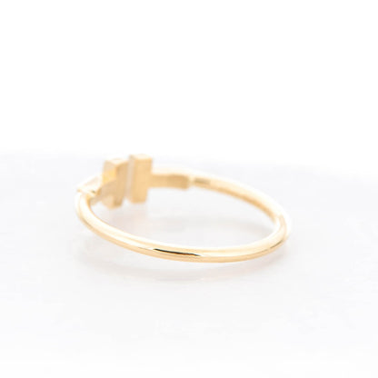 Tiffany 18K Yellow Gold T Wire Ring 10 3 of 4
