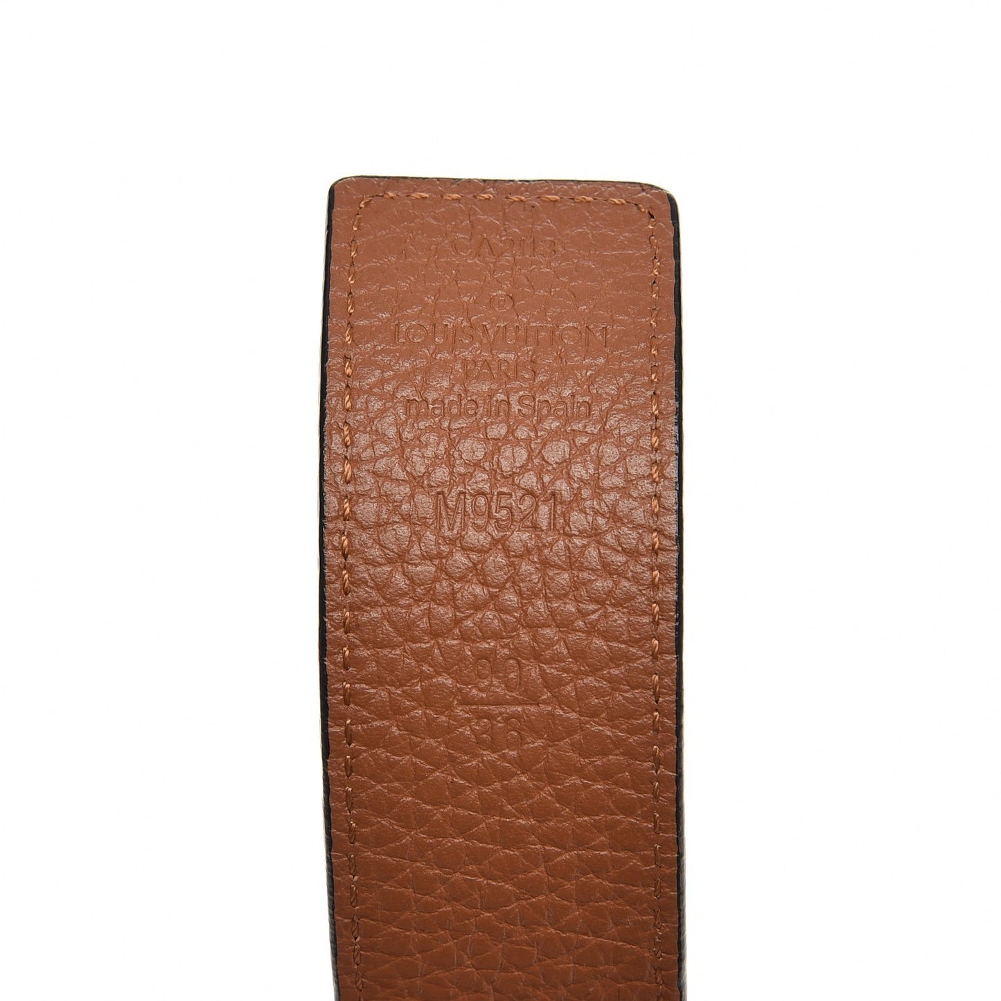 Taurillon Calfskin 30mm LV Initiales Reversible Belt 90 36 Black