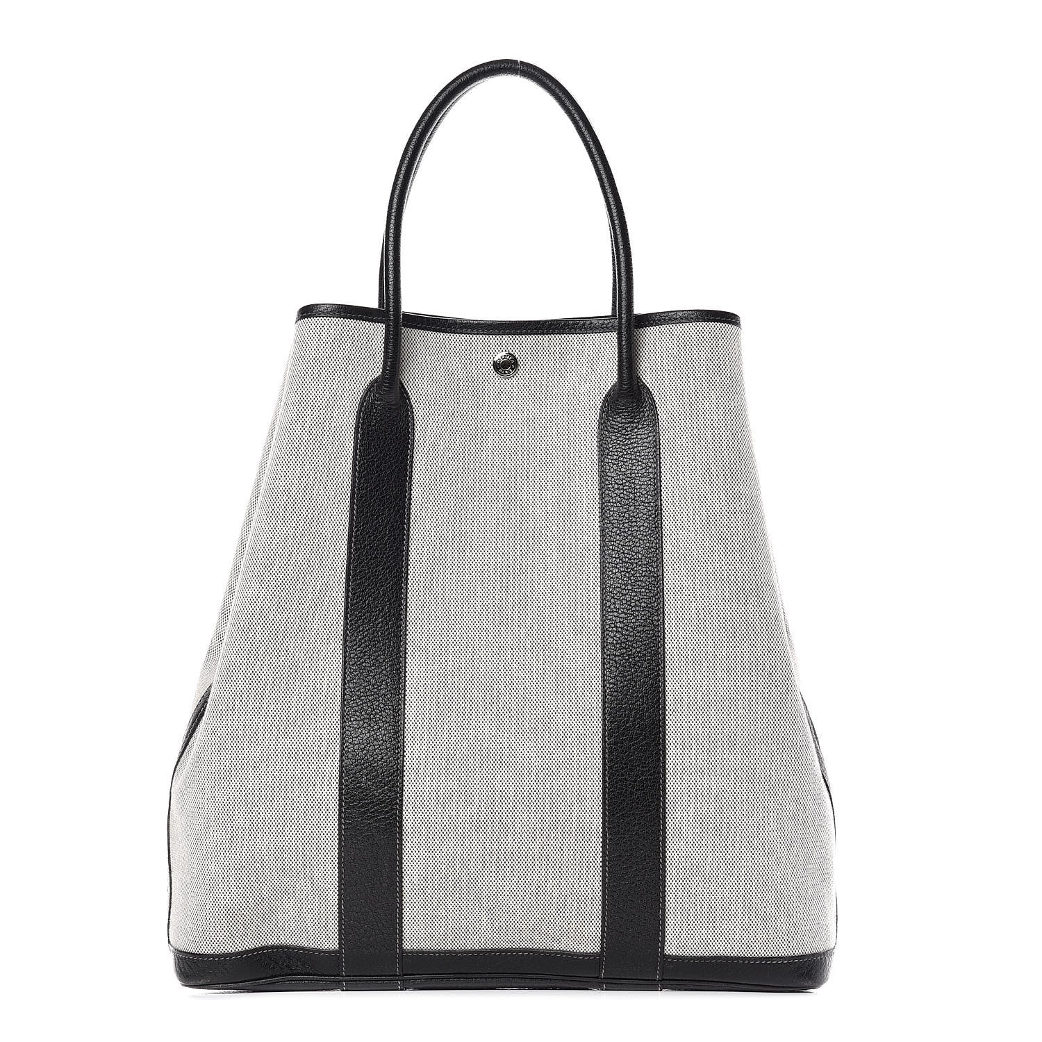Hermes Buffle Skipper Toile Garden Party Vertical Tote Black 1 of 10
