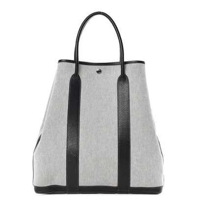 Hermes Buffle Skipper Toile Garden Party Vertical Tote Black 1 of 10