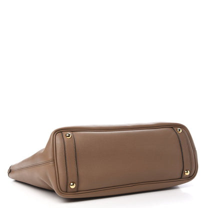 Burberry Grainy Calfskin Medium Honeybrook Tote Dark Sand 5 of 9