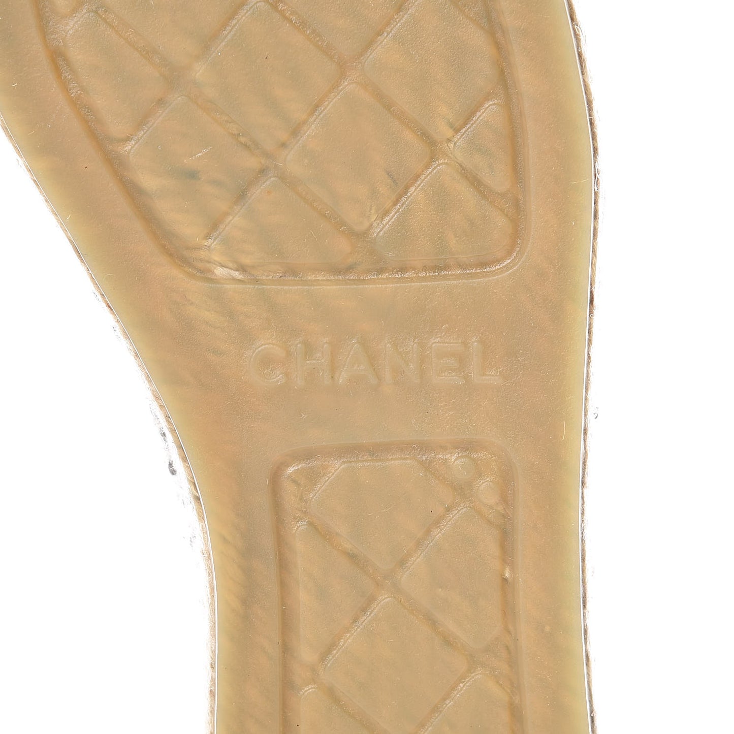 Laminated Goatskin CC Espadrilles 39 Silver